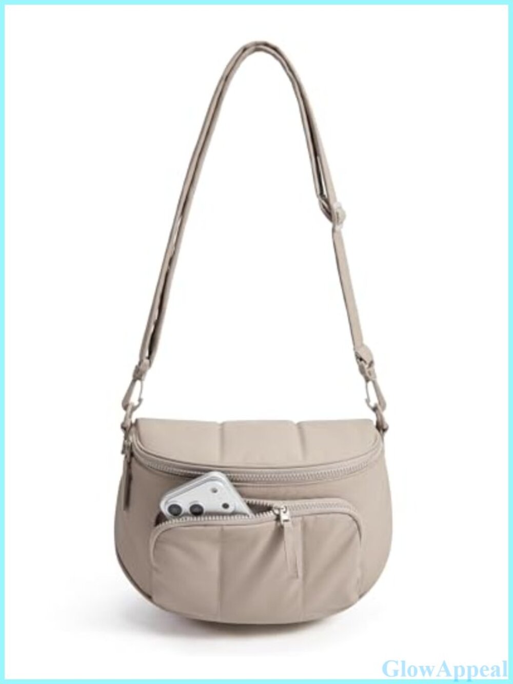 Puffer Crossbody Bum Bag Water Resistant Nylon Hands-Free Travel Purse
